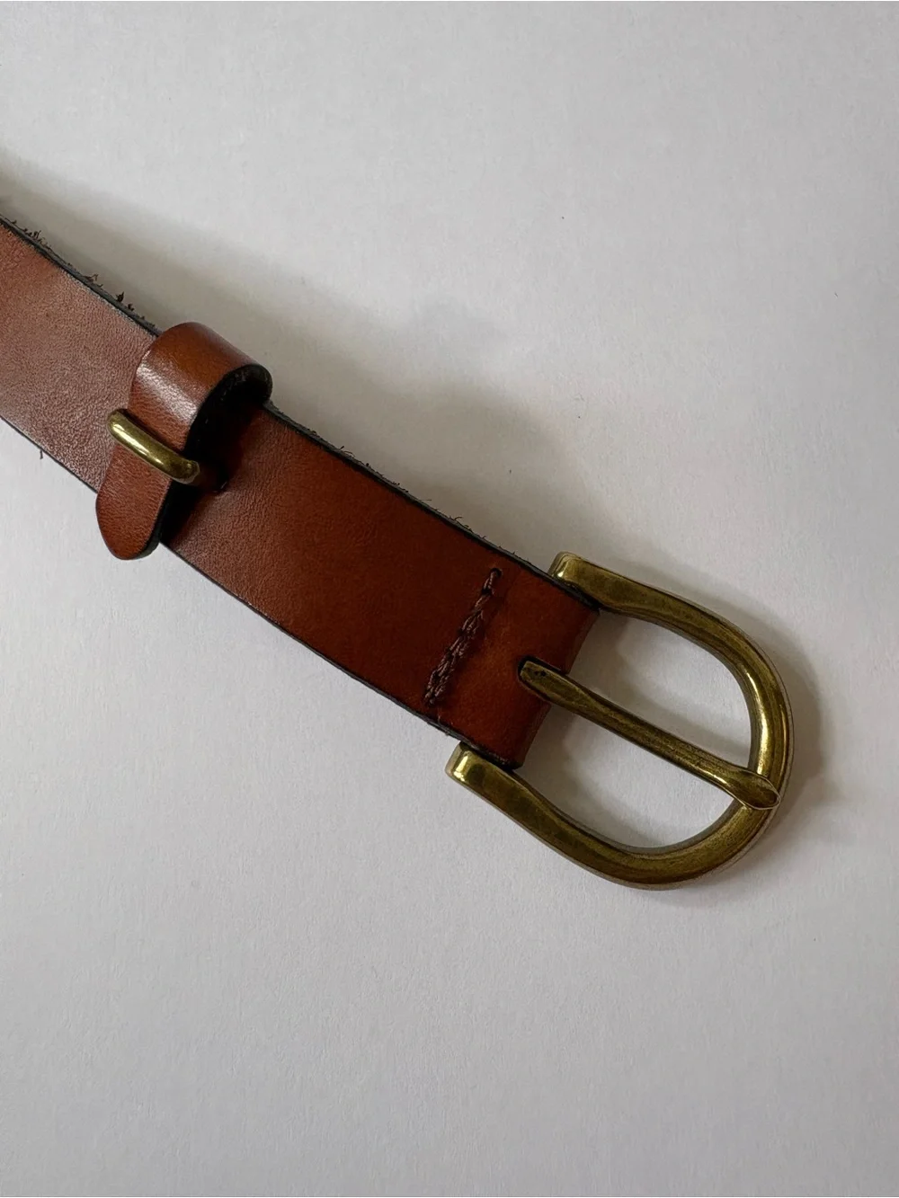Madewell Backcountry English Saddle Leather Belt L Brown Western Equestrian Gold